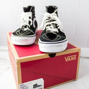 Vans Sk8-Hi Black/White Shoes Womens 7/5.5 men
